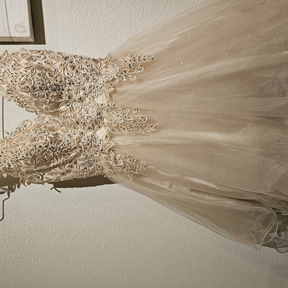 Dancing Queen Gold Embellished Mini Dress - Picture 5 of 9